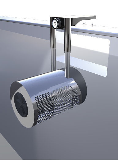 Fixation EasyClip du Flonity Pulse sur la margelle