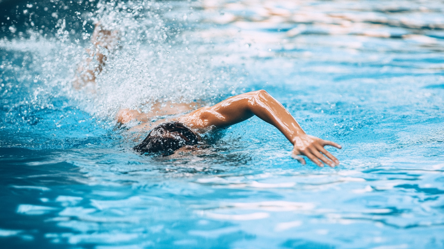 Nageur en action dans une piscine avec Flonity Pulse